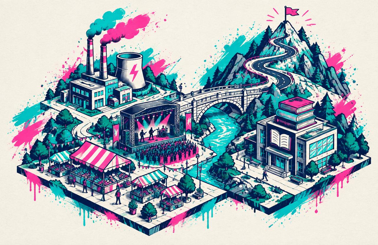 Illustration: Die KI-Praxis-Stadt